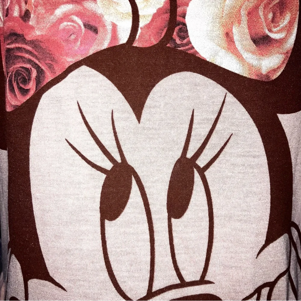 Walt Disney World Boutique Minnie Mouse Ruffled Peplum Pink Sleeveless Top Sz M